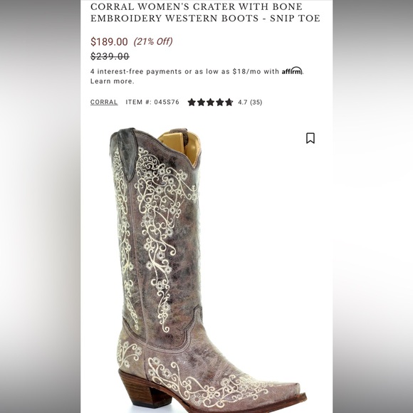 Corral Women’s cowgirl boots - Picture 7 of 8